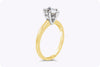 0.71 Carats Total Pear Shape Diamond Solitaire Engagement Ring in Yellow Gold