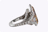 GIA Certified 9.63 Carats Pear Shape Brown Diamond Halo Engagement Ring in Platinum