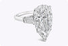 Harry Winston by Jacques Timey 12.00 Carats Pear Shape Diamond Three-Stone Engagement Ring in Platinum
