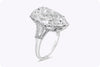 Harry Winston by Jacques Timey GIA Certified 12.00 Carats Pear Shape Diamond Three-Stone Engagement Ring in Platinum