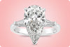 GIA Certified 3.19 Carats Pear Shape Diamond Three Stone Engagement Ring in Platinum