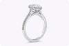 GIA Certified 1.84 Carats Pear Shape Diamond Engagement Ring with Side Stones in Platinum