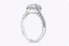 GIA Certified 1.04 Carats Pear Shape Diamond Halo Engagement Ring in White Gold