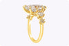 GIA Certified 5.95 Carats Pear Shape Diamond Antique Style Engagement Ring in Yellow Gold