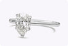 GIA Certified 1.26 Carats Pear Shape Diamond Solitaire Engagement Ring in White Gold