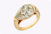GIA Certified 8.00-Carat Pear Shape Diamond East-West Solitaire Engagement Ring in Yellow Gold