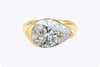 GIA Certified 8.00-Carat Pear Shape Diamond East-West Solitaire Engagement Ring in Yellow Gold