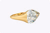 GIA Certified 8.00-Carat Pear Shape Diamond East-West Solitaire Engagement Ring in Yellow Gold