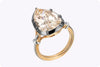 GIA Certified 9.10 Carats Total Antique Pear Shaped Diamond Engagement Ring in Platinum and Gold