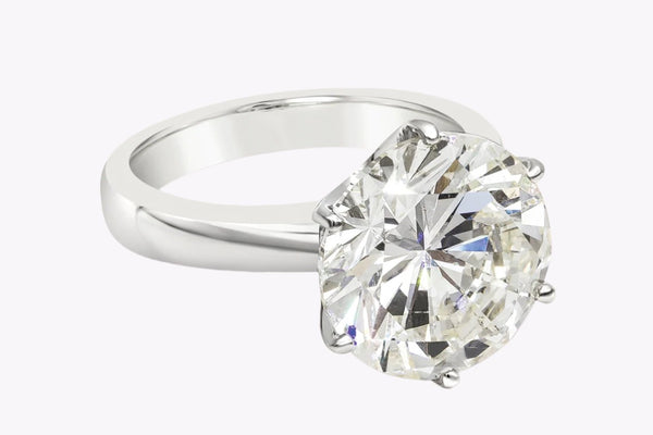 GIA Certified 7.00 Carats Round Brilliant Cut Diamond Solitaire Engagement Ring in White Gold