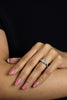 1.03 Carats Total Round Cut Diamond Three-Stone Engagement Ring in Platinum