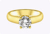 1.02 Carats Brilliant Round Diamond Solitaire Engagement Ring in Yellow Gold