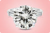 GIA Certified 10.11 Carat Round Diamond Three-Stone Engagement Ring in Platinum