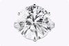 Van Cleef & Arpels GIA Certified 14.83 Carats Round Diamond Three-Stone Engagement Ring in Platinum