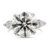 GIA Certified 10.09 Round Diamond Three-Stone Engagement Platinum Ring