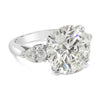 10.09 GIA Certified Round Diamond Three-Stone Engagement Ring in Platinum
