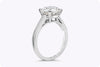 GIA Certified 2.47 Carat Round Cut Diamond Solitaire Engagement Ring in Platinum
