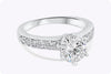 GIA Certified Tiffany & Co 1.01 Carats Brilliant Diamond Engagement Ring with side stones in Platinum