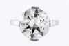 Antique 5.19 Carats Old European Cut Diamond Solitaire Engagement Ring in Platinum