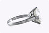 Antique 5.19 Carats Old European Cut Diamond Solitaire Engagement Ring in Platinum
