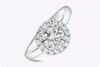 GIA Certified 1.02 Carats Brilliant Round Diamond Halo Engagement Ring in White Gold