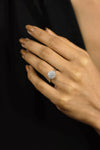 GIA Certified 1.20 Carats Brilliant Round Diamond Halo Engagement Ring in White Gold