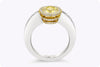 GIA Certified 1.02 Carat Deep Brownish Yellow Diamond Halo Engagement Ring in Yellow Gold & Platinum