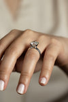 GIA Certified 3.68 Carats Round Brilliant Cut Diamond Solitaire Engagement Ring in White Gold