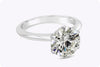 GIA Certified 2.51 Carats Brilliant Round Cut Diamond Solitaire Engagement Ring in Platinum