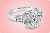 Roman Malakov 5.02 Carat Round Shape Diamond Three-Stone Engagement Ring in Platinum