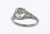 GIA Certified 2.52 Carats Brilliant Round Diamond Antique Engagement Ring in Platinum