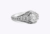 Antique Old European Cut Diamond Art Deco Engagement Ring in Platinum