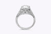 Antique Old European Cut Diamond Art Deco Engagement Ring in Platinum