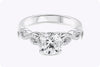 GIA Certified 1.51 Carats Brilliant Round Diamond Infinity Engagement Ring in White Gold