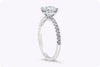 GIA Certified 1.27 Carat Round Diamond Engagement Ring in White Gold