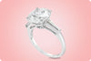 GIA Certified 4.16 Carats Brilliant Round Shape Diamond Three-Stone Engagement Ring in Platinum