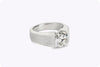 GIA Certified 2.49 Carats Brilliant Round Diamond Solitaire Men's Ring in Platinum