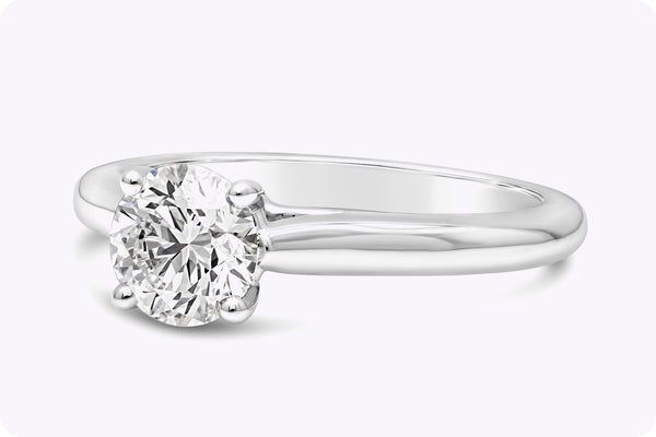 Cartier GIA Certified 0.90 Carat Round Brilliant Diamond Solitaire Engagement Ring in Platinum