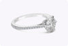 GIA Certified 1.20 Carats Brilliant Round Diamond Engagement Ring with Side Stones in Platinum