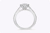 GIA Certified 1.20 Carats Brilliant Round Diamond Engagement Ring with Side Stones in Platinum