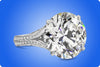 GIA Certified 13.67 Carat Round Diamond Split Shank Engagement Ring in Platinum
