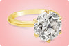 GIA Certified 5.48 Carat Round Diamond Solitaire Engagement Ring in Yellow Gold