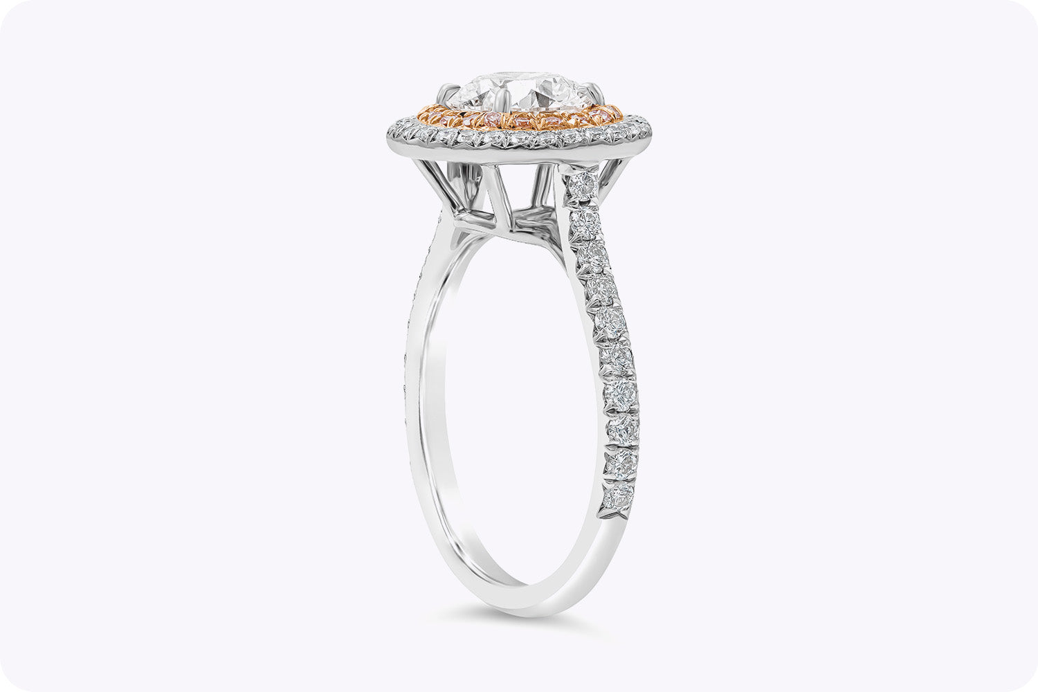 Tiffany & Co. Soleste 1.26 Carats Round Diamond Double Halo Engagement Ring in Platinum