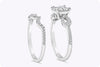 0.68 Carat Total Diamond Cluster Engagement Ring & Wedding Band Set in White Gold