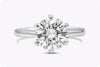 GIA Certified 2.51 Carats Brilliant Round Diamond Solitaire Engagement Ring in White Gold
