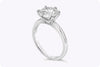 GIA Certified 2.51 Carats Brilliant Round Diamond Solitaire Engagement Ring in White Gold