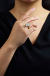 GIA Certified 10.43 Carats Old European Cut Diamond Engagement Ring in Platinum & Yellow Gold