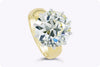 GIA Certified 10.43 Carats Old European Cut Diamond Engagement Ring in Platinum & Yellow Gold