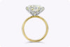 GIA Certified 10.43 Carats Old European Cut Diamond Engagement Ring in Platinum & Yellow Gold