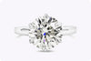 GIA Certified 4.01 Carat Round Diamond Solitaire Engagement Ring in White Gold